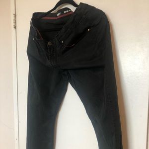 Vintage Wrangler Black Pants. Size 38x30. Red Trim